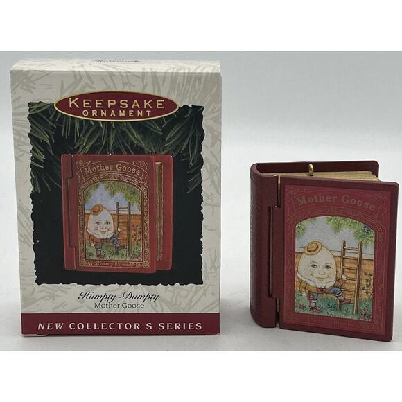 1993 Hallmark Humpty-Dumpty Mother Goose Book Ornament SKU U108 - Picture 1 of 6
